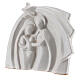 Cabaña Natividad estilo moderno terracota blanca Deruta 14x16 cm s2