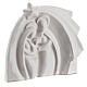 Cabaña Natividad estilo moderno terracota blanca Deruta 14x16 cm s3