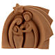 Natural terracotta stable Deruta Holy family relief 14x16 cm s1