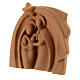 Natural terracotta stable Deruta Holy family relief 14x16 cm s2