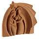 Natural terracotta stable Deruta Holy family relief 14x16 cm s3