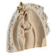 Cabane Sainte Famille ivoire décorations or terre cuite Deruta 14x16 cm s3