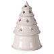 Christmas tree with Holy Family figures in white Deruta terracotta 20 cm s4