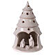 Árbol Navidad con Natividad terracota blanca Deruta 25 cm s1