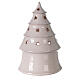 Holy Family in white Christmas tree candle holder Deruta terracotta 25 cm s4