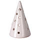 Cone tree with Holy Family in white Deruta terracotta 15 cm s4
