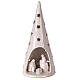 Décoration Noël sapin photophore crèche terre cuite Deruta 25 cm s1