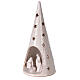 Décoration Noël sapin photophore crèche terre cuite Deruta 25 cm s2