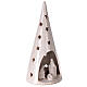 Décoration Noël sapin photophore crèche terre cuite Deruta 25 cm s3