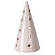 Cone Christmas tree candle holder with Nativity bicolored Deruta terracotta 20 cm s4