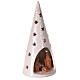 Christmas tree with Holy Family in natural and white Deruta terracotta 25 cm s3