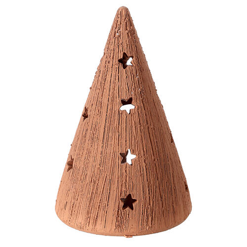Crèche cône terre cuite étoiles photophore Deruta 15 cm 4