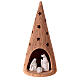 Cone with Nativity set white statues Deruta terracotta 25 cm s1