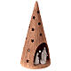 Cone with Nativity set white statues Deruta terracotta 25 cm s3