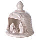 Bell with Holy Family set comet in white Deruta terracotta 12 cm s2