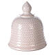 Bell with Holy Family set comet in white Deruta terracotta 12 cm s4