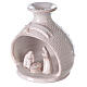 Rounded vase with white Nativity Deruta terracotta 12 cm s2