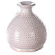 Rounded vase with white Nativity Deruta terracotta 12 cm s4