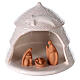 Nativity Deruta terracotta two-tone rounded pine 12 cm s1