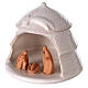 Nativity Deruta terracotta two-tone rounded pine 12 cm s2