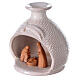 Crèche vase terre cuite blanche Deruta santons finition naturelle 12 cm s2