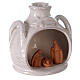 Terracotta Nativity in jar side handled two toned Deruta terracotta 12 cm s3
