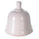Mini white Deruta terracotta bell with Nativity scene 10 cm s4