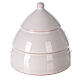 Rounded pine with mini Nativity in white Deruta terracotta 10 cm s4