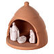 Cabana Natividade de Jesus mini pinheiro terracota bicolor Deruta 10 cm s2
