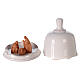 Openable Nativity in natural white Deruta terracotta bell 10 cm s1