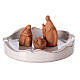 Krippenszene in kleiner Kiefer zum öffnen Jesu Geburt aus Terrakotta weiß, 10 cm s2