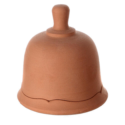 Krippenszene in kleiner Glocke zum öffnen Jesu Geburt aus Terrakotta, 10 cm 3