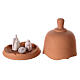 Terracotta Holy Family set in bell openable Deruta 10 cm s1
