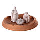 Terracotta Holy Family set in bell openable Deruta 10 cm s2