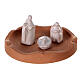 Openable bell with white Nativity Deruta terracotta 10 cm s2