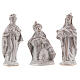 Nativity scene in white enamelled Deruta complete 20 pieces 10 cm s3