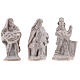 Nativity scene in white enamelled Deruta complete 20 pieces 10 cm s7