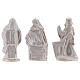 Nativity scene in white enamelled Deruta complete 20 pieces 10 cm s9