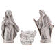 Nativity scene in white enamelled Deruta complete 15 pieces 15 cm s2