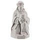 Trzej Królowie, figurki do szopki, Deruta, 30 cm, biała emalia s4