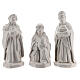Three Kings nativity set in white Deruta terracotta 30 cm s1