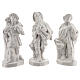 Set three shepherds Nativity scene white terracotta Deruta 30 cm s1