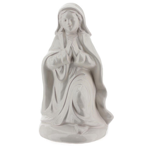 Nativity scene 40 cm white terracotta Deruta 5 pcs 3