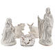 Nativity scene 40 cm white terracotta Deruta 5 pcs s1