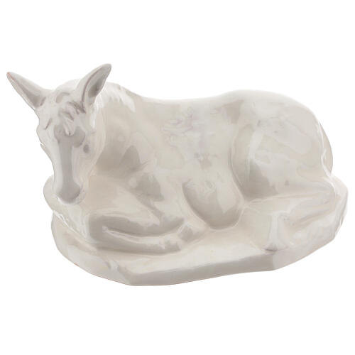 Figurki do szopki bożnonarodzeniowej, 40 cm, biała terakota, Deruta, 5 elementów 8