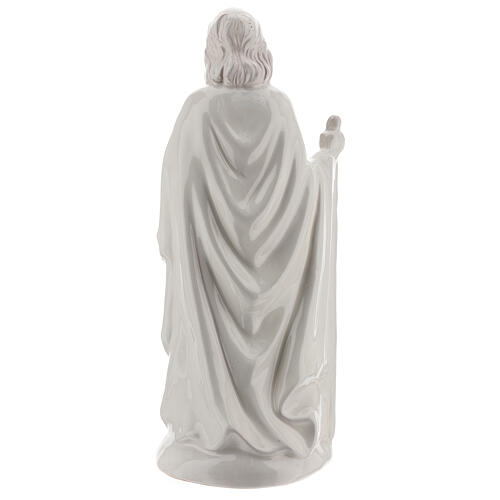 Figurki do szopki bożnonarodzeniowej, 40 cm, biała terakota, Deruta, 5 elementów 9