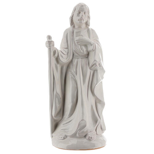 Holy Family set 40 cm white Deruta terracotta 5 pcs 4