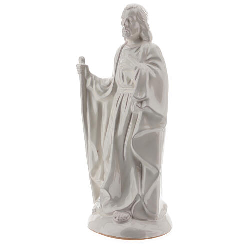 Holy Family set 40 cm white Deruta terracotta 5 pcs 6