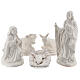 Holy Family set 40 cm white Deruta terracotta 5 pcs s1