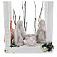 Lanterna madeira Natividade figuras 8 cm terracota branca Deruta 23x15x10 s2